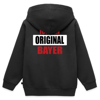 Ich bin original Bayer bayrisch Bayern Geschenk - Kinder Premium Organic Zip Hoodie - Schwarz - Hinten - AI Model Kid Male (0cm)
