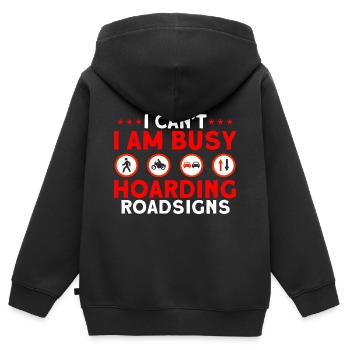 Sammeln Straße Sammlung Geschenk - Kinder Premium Organic Zip Hoodie - Schwarz - Hinten - AI Model Kid Male (0cm)