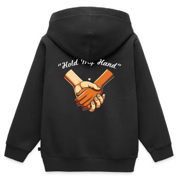 Songtexte Musikliebhaber Songwriter Musikfestival - Kinder Premium Organic Zip Hoodie - Schwarz - Hinten - AI Model Kid Male (0cm)