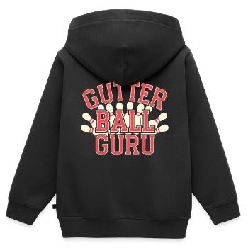 Gutter Ball Guru 14 - Kinder Premium Organic Zip Hoodie - Schwarz - Hinten - AI Model Kid Male (0cm)