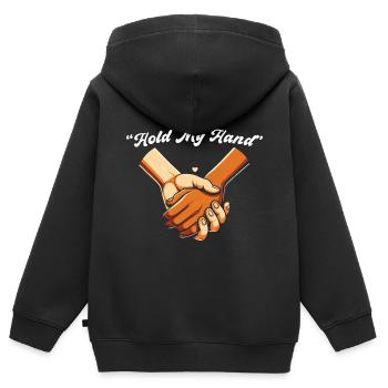 Songtexte Musikliebhaber Songwriter Musikfestival - Kinder Premium Organic Zip Hoodie - Schwarz - Hinten - AI Model Kid Male (0cm)