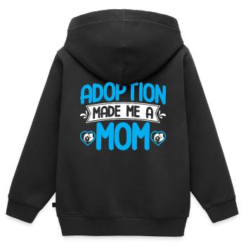 Foster parents Adoption of children Adoptive parents - Kids Premium Organic Zip-up Hoodie - black - Back - AI Model Kid Male (0cm)