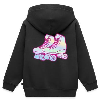 Patins à roulettes Patins à roulettes Enfants Patins à roulettes Filles - Sweat Premium à capuche zippé enfant bio - noir - Dos - AI Model Kid Male (0cm)