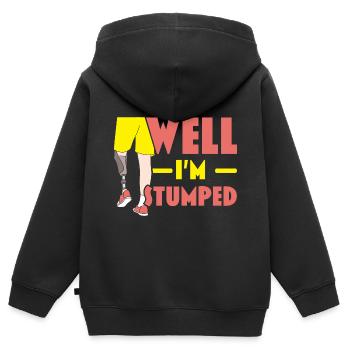 Ich bin ratlos Amputierte Amputierte Chirurgie - Kinder Premium Organic Zip Hoodie - Schwarz - Hinten - AI Model Kid Male (0cm)