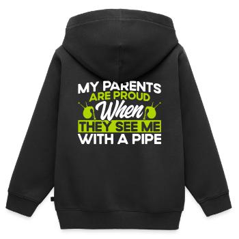 Dudelsack Schottische Dudelsäcke Dudelsackmusik Ge - Kinder Premium Organic Zip Hoodie - Schwarz - Hinten - AI Model Kid Male (0cm)