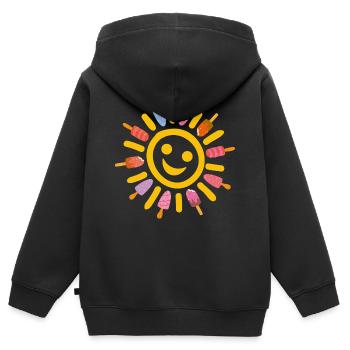 Sun Summer Popsicles - Kids Premium Organic Zip-up Hoodie - black - Back - AI Model Kid Male (0cm)