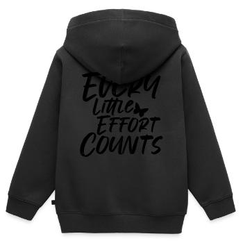 Frase - Jede kleine Anstrengung zählt - Mariposa - Kinder Premium Organic Zip Hoodie - Schwarz - Hinten - AI Model Kid Male (0cm)