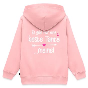 Es gibt nur eine beste Tante - meine! - Kinder Premium Organic Zip Hoodie - Rosa - Hinten - AI Model Kid Female (0cm)