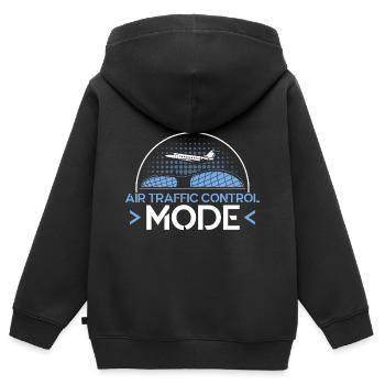 Luftverkehrskontrolle Flughafen Geschenk - Kinder Premium Organic Zip Hoodie - Schwarz - Hinten - AI Model Kid Male (0cm)