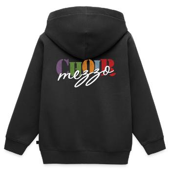 Chorale - Chanteuse mezzo-soprano - Sweat Premium à capuche zippé enfant bio - noir - Dos - AI Model Kid Male (0cm)