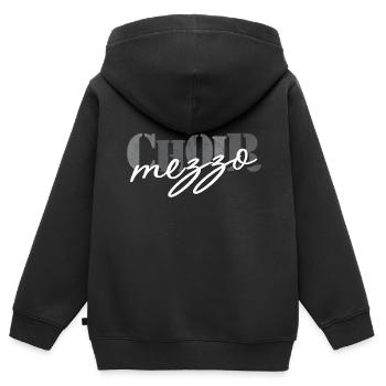 Chorale - Chanteuse mezzo-soprano - Sweat Premium à capuche zippé enfant bio - noir - Dos - AI Model Kid Male (0cm)