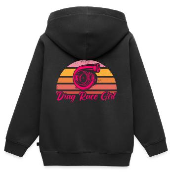 Drag Race Drag Racing Car Racing Gift - Kids Premium Organic Zip-up Hoodie - black - Back - AI Model Kid Male (0cm)