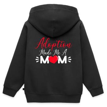 Foster parents Adoption of children Adoptive parents - Kids Premium Organic Zip-up Hoodie - black - Back - AI Model Kid Male (0cm)