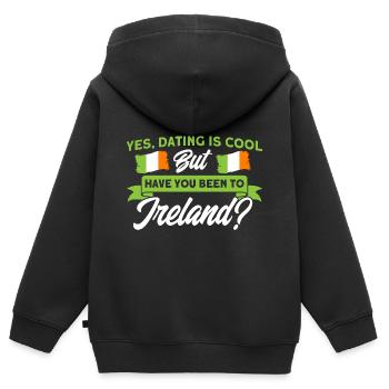 Irish Flag Ireland Irish Roots Gift - Kids Premium Organic Zip-up Hoodie - black - Back - AI Model Kid Male (0cm)