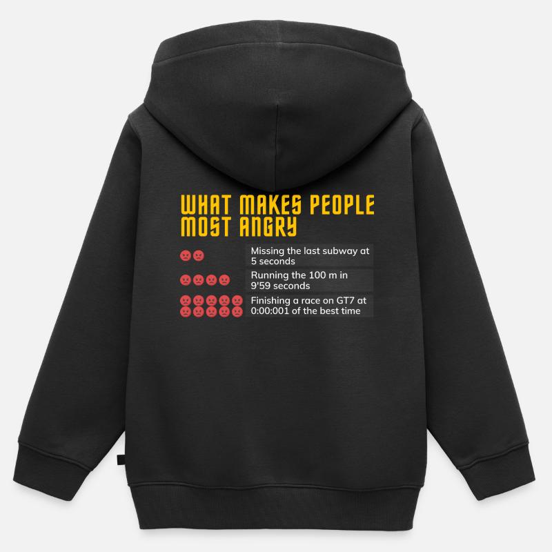 Ce qui met les gens en colère - Sweat Premium à capuche zippé enfant bio - noir