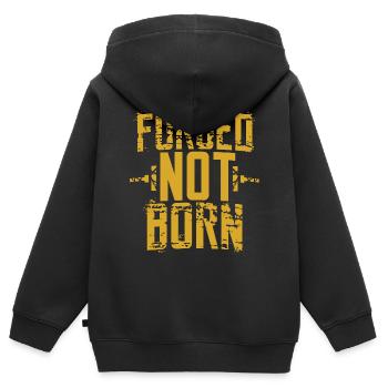 Heavy Days Poids lourds Motivation Gym lover cadeau - Sweat Premium à capuche zippé enfant bio - noir - Dos - AI Model Kid Male (0cm)