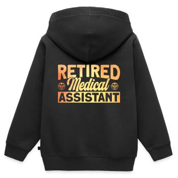 Medizinische Schule Assistentin im Gesundheitswese - Kinder Premium Organic Zip Hoodie - Schwarz - Hinten - AI Model Kid Male (0cm)