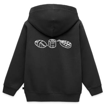 Sushi gericht mahlzeit delikatesse fisch - Kinder Premium Organic Zip Hoodie - Schwarz - Hinten - AI Model Kid Male (0cm)