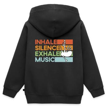 Schottische Dudelsäcke Dudelsackmusik Dudelsack Ge - Kinder Premium Organic Zip Hoodie - Schwarz - Hinten - AI Model Kid Male (0cm)