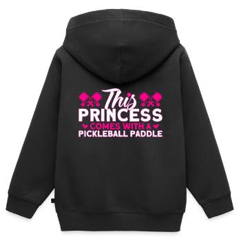 Pickleball-Liebhaber Pickleball Pickleball-Spieler - Kinder Premium Organic Zip Hoodie - Schwarz - Hinten - AI Model Kid Male (0cm)