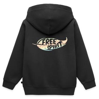 Free Spirit / - Kinder Premium Organic Zip Hoodie - Schwarz - Hinten - AI Model Kid Male (0cm)