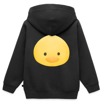 Yellow duck - Kids Premium Organic Zip-up Hoodie - black - Back - AI Model Kid Male (0cm)
