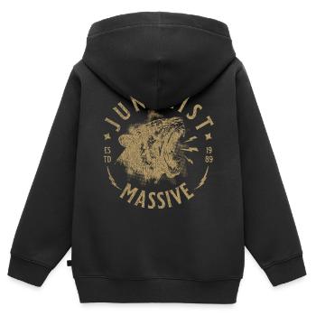 Junglist Massive - Kids Premium Organic Zip-up Hoodie - black - Back - AI Model Kid Male (0cm)