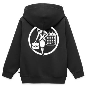 Erfolgreiche Frauen – Business Design - Kinder Premium Organic Zip Hoodie - Schwarz - Hinten - AI Model Kid Male (0cm)