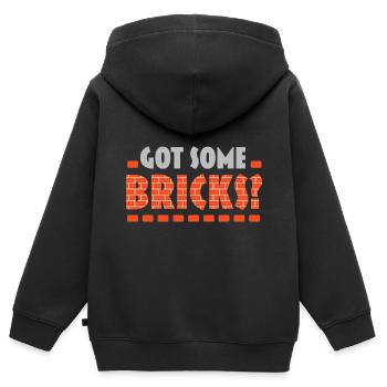 J’ai un métier de maçon de briques - Sweat Premium à capuche zippé enfant bio - noir - Dos - AI Model Kid Male (0cm)
