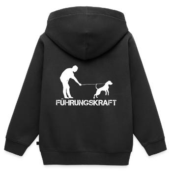 Hundeschule Führungskraft Hundetraining Bekleidung - Kinder Premium Organic Zip Hoodie - Schwarz - Hinten - AI Model Kid Male (0cm)