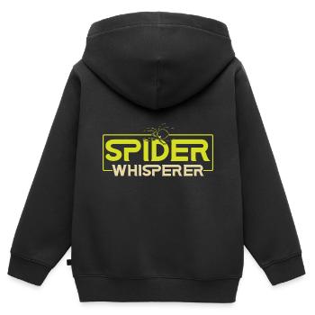 Spider Whisperer Spider Lover Arachnide Tarantu - Sweat Premium à capuche zippé enfant bio - noir - Dos - AI Model Kid Male (0cm)