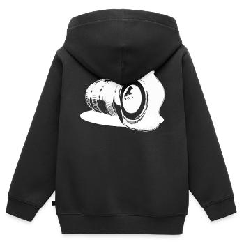 Lens camera - Kids Premium Organic Zip-up Hoodie - black - Back - AI Model Kid Male (0cm)
