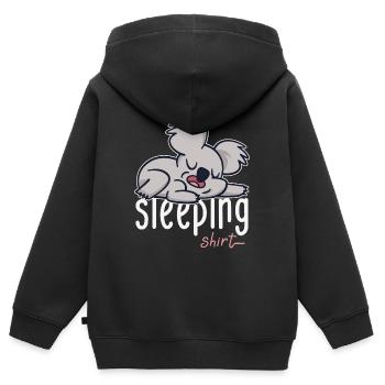 Koala Lazy Koala Bear Sleep Shirt Late Riser - Kids Premium Organic Zip-up Hoodie - black - Back - AI Model Kid Male (0cm)
