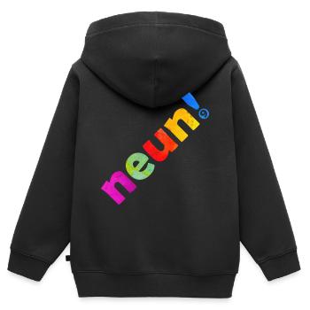 NEUN 9 JAHRE 9. GEBURTSTAG - Kinder Premium Organic Zip Hoodie - Schwarz - Hinten - AI Model Kid Male (0cm)