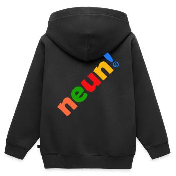 NEUN 9 JAHRE 9. GEBURTSTAG - Kinder Premium Organic Zip Hoodie - Schwarz - Hinten - AI Model Kid Male (0cm)