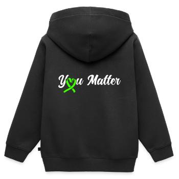 Bewusstsein für psychische Gesundheit Psychisches - Kinder Premium Organic Zip Hoodie - Schwarz - Hinten - AI Model Kid Male (0cm)