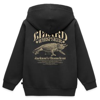 Jackson's Chamäleon Echsenflüsterer - Kinder Premium Organic Zip Hoodie - Schwarz - Hinten - AI Model Kid Male (0cm)