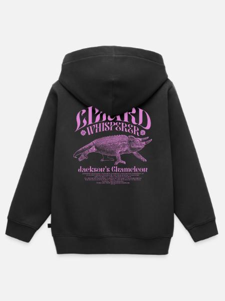 Jackson's Chamäleon Echsenflüsterer - Kinder Premium Organic Zip Hoodie - Schwarz