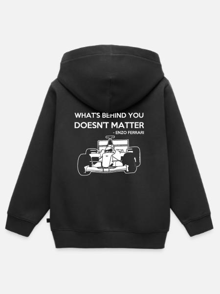 Rennwagen Ferrari Geschenk - Hoodie Premium med dragkedja barn ekologisk - svart