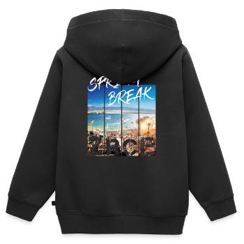 Zrce Spring Break - Sweat Premium à capuche zippé enfant bio - noir - Dos - AI Model Kid Male (0cm)