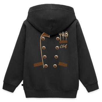 Chef Uniform Funny Chef - Kids Premium Organic Zip-up Hoodie - black - Back - AI Model Kid Male (0cm)