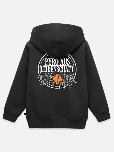 Pyro aus Leidenschaft - Kinder Premium Organic Zip Hoodie - Schwarz
