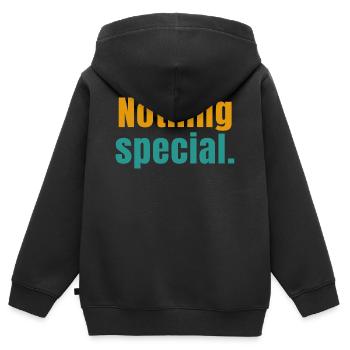 rien de spécial - Sweat Premium à capuche zippé enfant bio - noir - Dos - AI Model Kid Male (0cm)