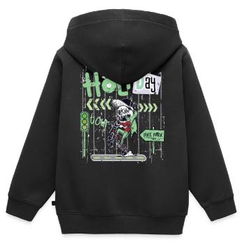 Tour du parc de vélo - Sweat Premium à capuche zippé enfant bio - noir - Dos - AI Model Kid Male (0cm)