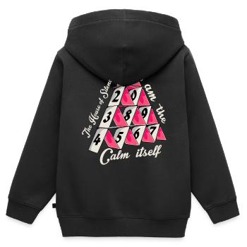 Das Kartenhaus der Stille - Kinder Premium Organic Zip Hoodie - Schwarz - Hinten - AI Model Kid Male (0cm)