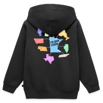 Minnesota Staaten Design für stolze Minnesotaner - Kinder Premium Organic Zip Hoodie - Schwarz - Hinten - AI Model Kid Male (0cm)
