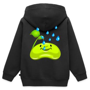 Hobbygärtner kleiner Sämling - Kinder Premium Organic Zip Hoodie - Schwarz - Hinten - AI Model Kid Male (0cm)