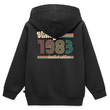 ST 1983 Vintage édition limitée - Sweat Premium à capuche zippé enfant bio - noir - Dos - AI Model Kid Male (0cm)