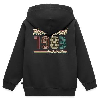ST 1983 L’édition limitée originale - Sweat Premium à capuche zippé enfant bio - noir - Dos - AI Model Kid Male (0cm)