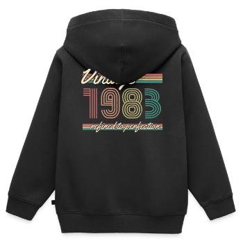 ST 1983 Millésime affiné à la perfection - Sweat Premium à capuche zippé enfant bio - noir - Dos - AI Model Kid Male (0cm)